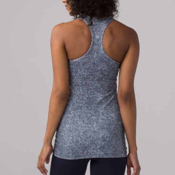 Lululemon Cool Racerback Tank Top Rio Mist White Black - Picture 4 of 12
